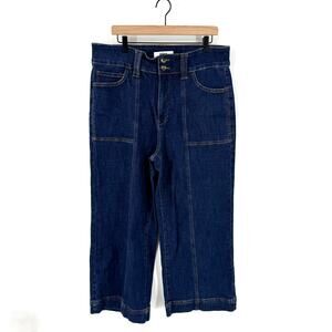 Boutique Mica High Rise Wide Leg Cropped Jeans Dark Wash Women’s 16W Approx